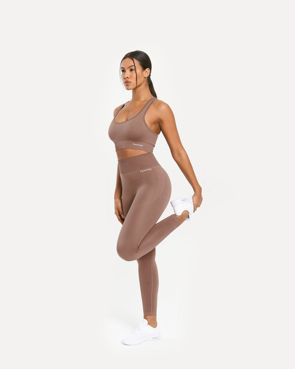 Brown Seamless Leggings