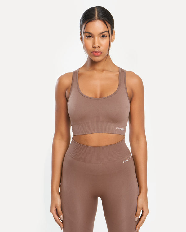 Brown Seamless Support Bra